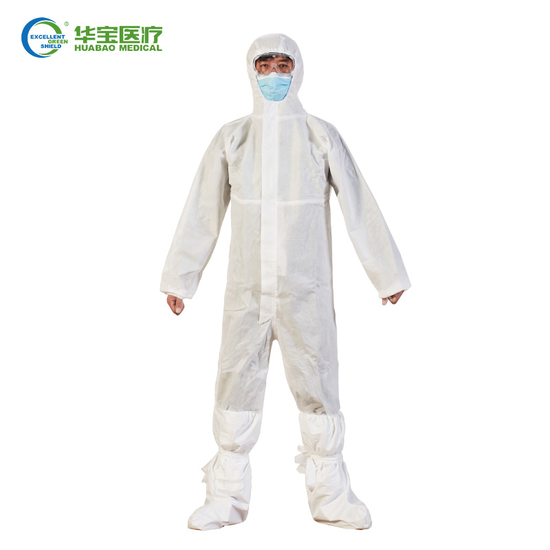 type 5 breathable hooded protective coverall